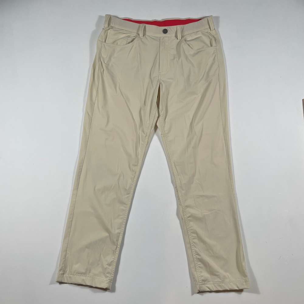 Redvanly Pants Mens Medium 30x26 Performance‎ Golf Trousers Beige